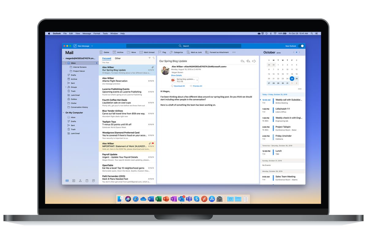 Latest microsoft outlook version for mac pro